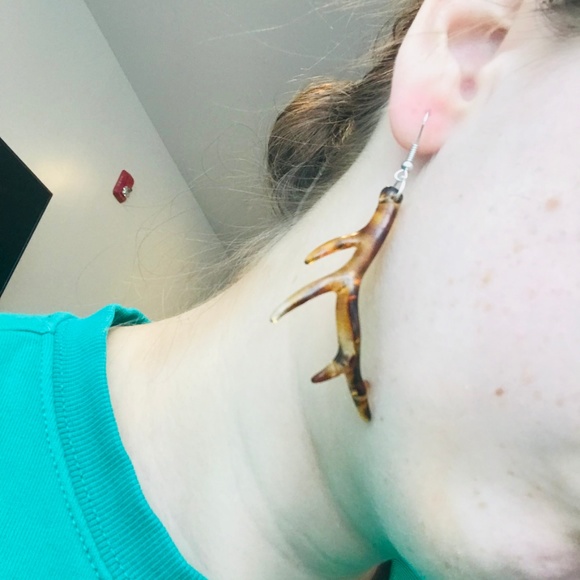 ✨Handmade Antler/Branch Statement Earrings - Picture 4 of 5